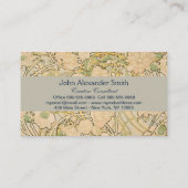 Alfonse Mucha Art Nouveau Peonies Botanische Kunst Visitenkarte (Rückseite)