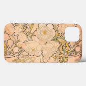 Alfonse Mucha Art Nouveau Peonies Case-Mate iPhone Hülle (Rückseite (Horizontal))