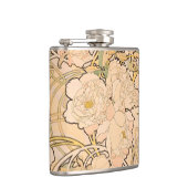 Alfonse Mucha Art Nouveau Peonies Flachmann (Rechts)