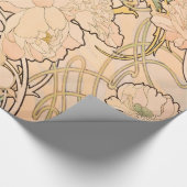 Alfonse Mucha Art Nouveau Peonies Geschenkpapier (Ecke)