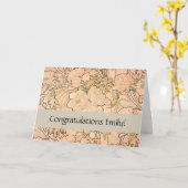 Alfonse Mucha Art Nouveau Peonies Karte (Gelbe Blume)