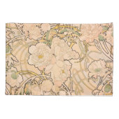 Alfonse Mucha Art Nouveau Peonies Kissenbezug (Rückseite)