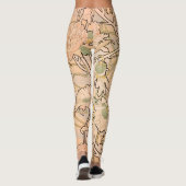 Alfonse Mucha Art Nouveau Peonies Leggings (Rückseite)