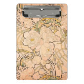 Alfonse Mucha Art Nouveau Peonies Mini Klemmbrett (Vorderseite)