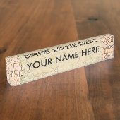 Alfonse Mucha Art Nouveau Peonies Namensplakette (Seite)