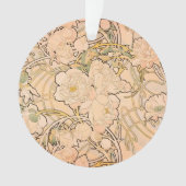 Alfonse Mucha Art Nouveau Peonies Ornament (Vorderseite)