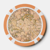 Alfonse Mucha Art Nouveau Peonies Pokerchips (Rückseite)