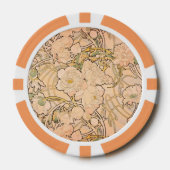 Alfonse Mucha Art Nouveau Peonies Pokerchips (Vorderseite)
