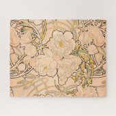 Alfonse Mucha Art Nouveau Peonies Puzzle (Horizontal)