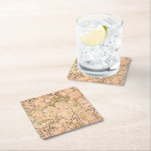 Alfonse Mucha Art Nouveau Peonies Rechteckiger Pappuntersetzer (Vor Ort)