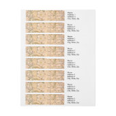 Alfonse Mucha Art Nouveau Peonies Rundum-Adressaufkleber (Bogen)