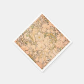 Alfonse Mucha Art Nouveau Peonies Serviette (Ecke)