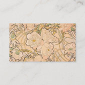 Alfonse Mucha Art Nouveau Peonies Visitenkarte (Rückseite)
