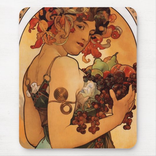 Alfonse Mucha Fruit Mousepad (Vorne)