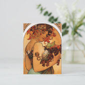 Alfonse Mucha Fruit Postkarte (Stehend Vorderseite)