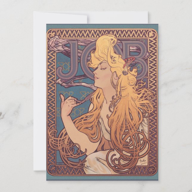 Alfonse Mucha Job Art Nouveau Frau (Vorderseite)