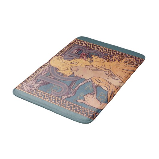 Alfonse Mucha Job Art Nouveau Frau Badematte (Schrägansicht)