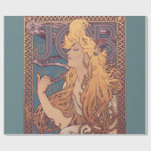 Alfonse Mucha Job Art Nouveau Frau Geschenkpapier (Flach)
