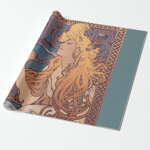 Alfonse Mucha Job Art Nouveau Frau Geschenkpapier