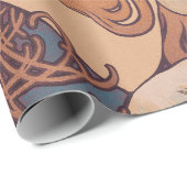 Alfonse Mucha Job Art Nouveau Frau Geschenkpapier (Rolleneckpunkt)