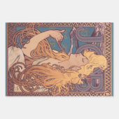 Alfonse Mucha Job Art Nouveau Frau Geschenkpapier Set (Vorderseite)