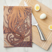 Alfonse Mucha Job Art Nouveau Frau Geschirrtuch (Viertel Falte)