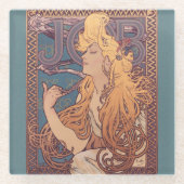 Alfonse Mucha Job Art Nouveau Frau Glasuntersetzer (Vorderseite)