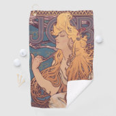 Alfonse Mucha Job Art Nouveau Frau Golfhandtuch (Insitu)