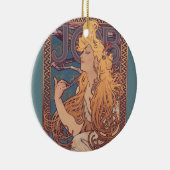 Alfonse Mucha Job Art Nouveau Frau Keramik Ornament (Rechts)