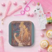 Alfonse Mucha Job Art Nouveau Frau Pappteller (Party)