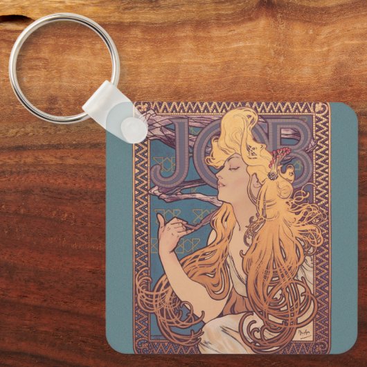 Alfonse Mucha Job Art Nouveau Frau Schlüsselanhänger (Vorderseite)