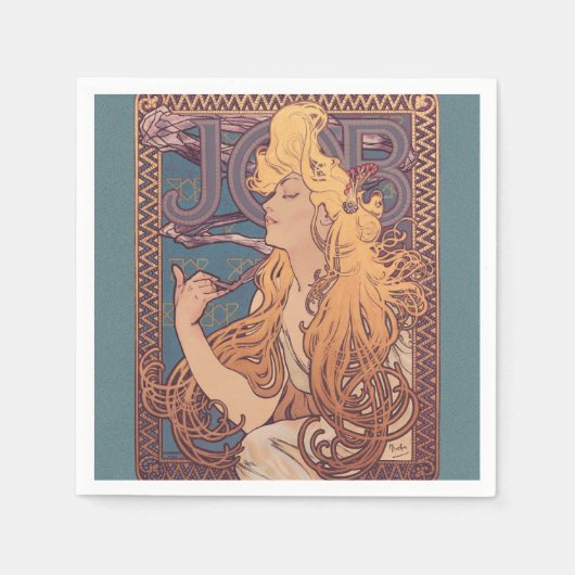 Alfonse Mucha Job Art Nouveau Frau Serviette (Vorderseite)