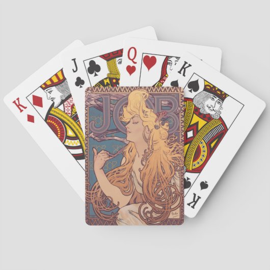 Alfonse Mucha Job Art Nouveau Frau Spielkarten (Rückseite)