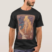 Alfonse Mucha Job Art Nouveau Frau T-Shirt (Vorderseite)