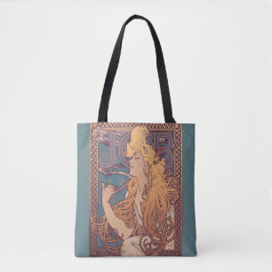 Alfonse Mucha Job Art Nouveau Frau Tasche