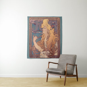 Alfonse Mucha Job Art Nouveau Frau Wandteppich