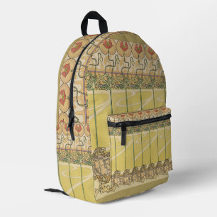 Alfonse Mucha Mohn Art Nouveau Florale Tapete Bedruckter Rucksack
