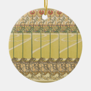 Alfonse Mucha Mohn Art Nouveau Florale Tapete Keramik Ornament