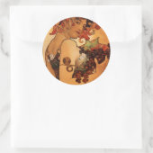 Alfonse Mucha Obst Runder Aufkleber (Tasche)