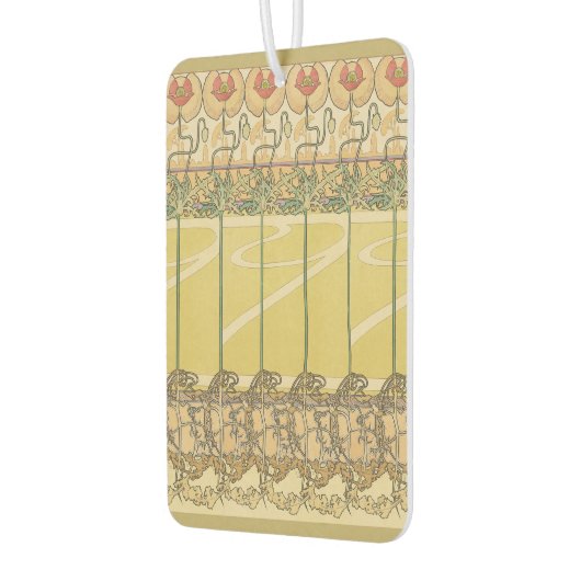 Alfonse Mucha Poppies Art Nouveau Floral Wallpaper Autolufterfrischer (Links)