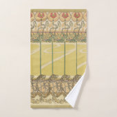 Alfonse Mucha Poppies Art Nouveau Floral Wallpaper Badhandtuch Set (Handtuch)