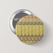 Alfonse Mucha Poppies Art Nouveau Floral Wallpaper Button (Vorne & Hinten)