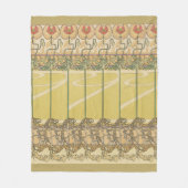 Alfonse Mucha Poppies Art Nouveau Floral Wallpaper Fleecedecke (Vorderseite)