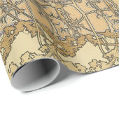 Alfonse Mucha Poppies Art Nouveau Floral Wallpaper Geschenkpapier (Rolleneckpunkt)