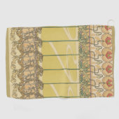 Alfonse Mucha Poppies Art Nouveau Floral Wallpaper Golfhandtuch (Horizontal)