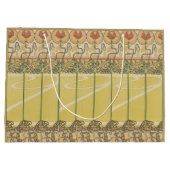 Alfonse Mucha Poppies Art Nouveau Floral Wallpaper Große Geschenktüte (Rückseite)