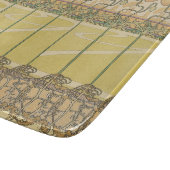 Alfonse Mucha Poppies Art Nouveau Floral Wallpaper Schneidebrett (Ecke)