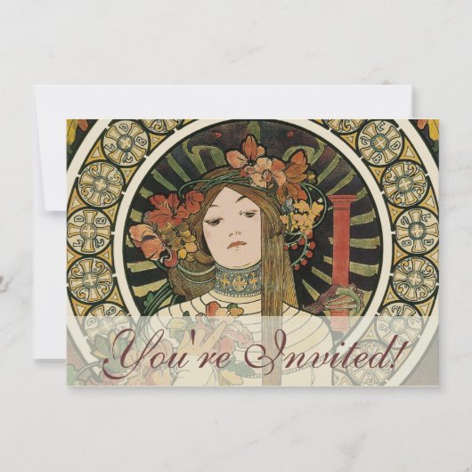 Alfonse Mucha Trappistine Nouveau Einladung (Vorderseite)