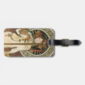 Alfonse Mucha Trappistine Nouveau Gepäckanhänger (Rückseite horizontal)