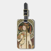 Alfonse Mucha Trappistine Nouveau Gepäckanhänger (Vorderseite vertikal)